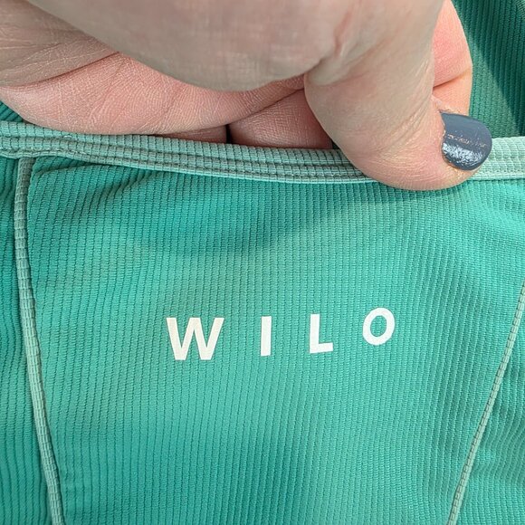 Wilo The Label Ribbed Outline Racerback Sports Bra Mint Green Active Workout Sm - Picture 6 of 12